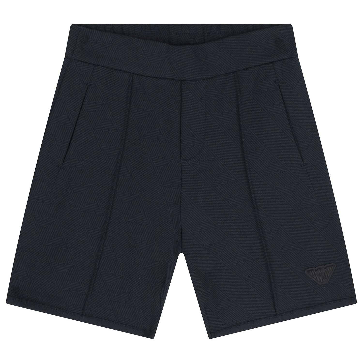Boys Black Logo Shorts, 2, hi-res