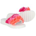 Girls White Ruffled Sliders, 1, hi-res