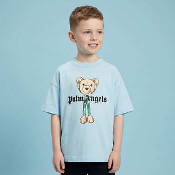 Boys Blue Teddy Bear Logo T-Shirt