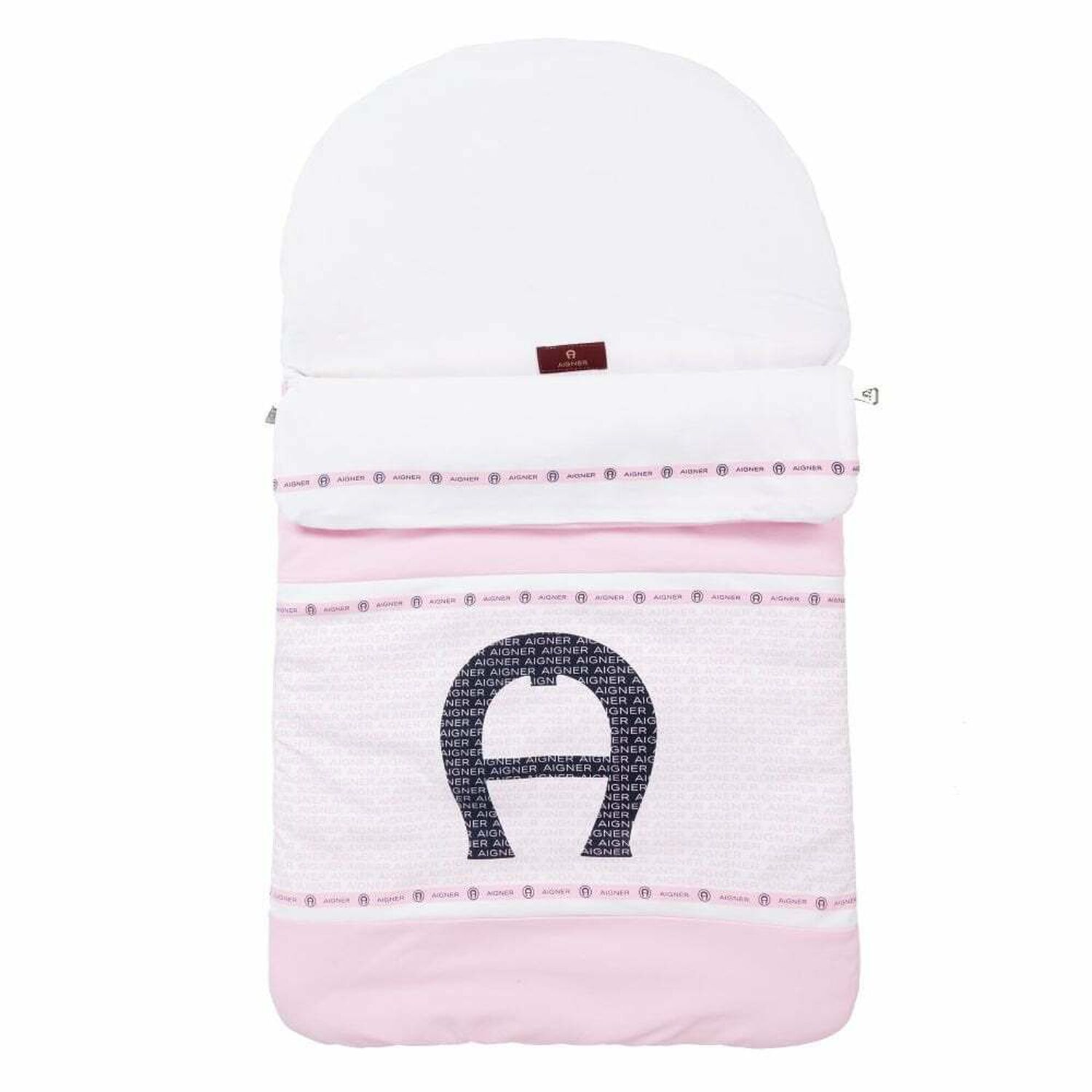 Pink & White Logo Baby Nest , 2, hi-res