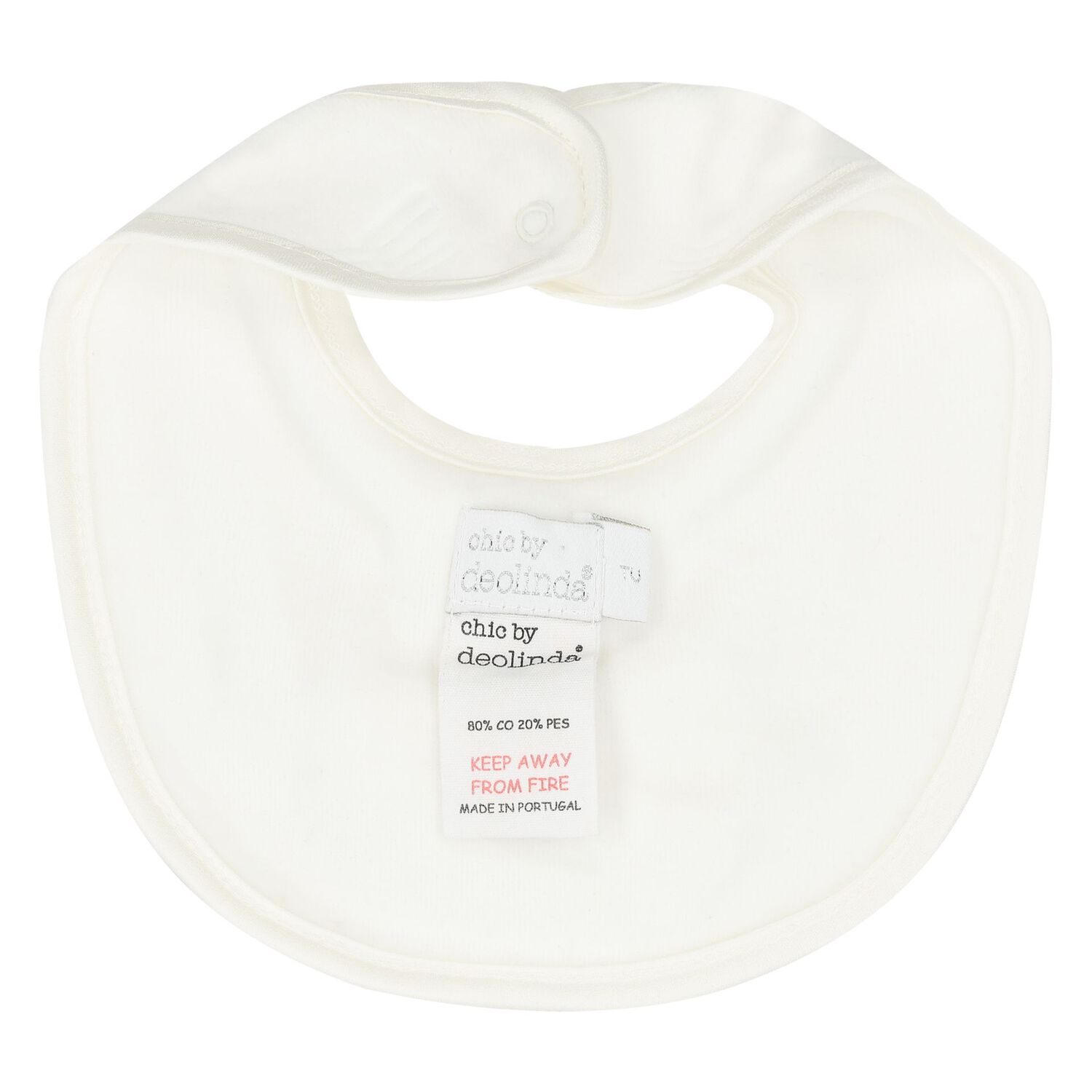 Baby Girls Ivory & Gold Bow Bib, 1, hi-res