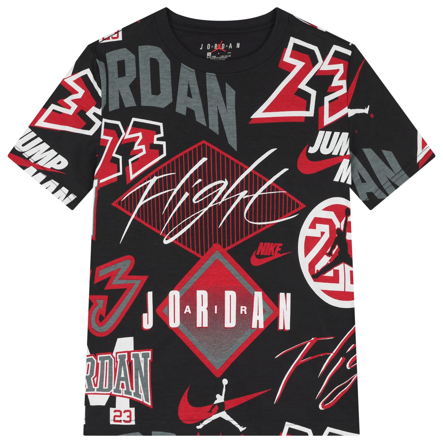 Boys Black Jordan Logo T-Shirt, 1, hi-res