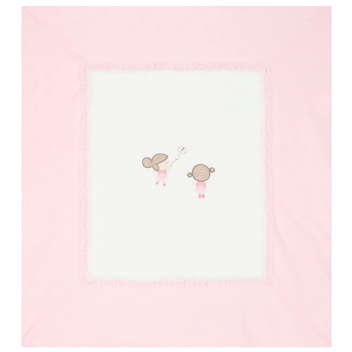 Baby Girls Pink & White Ballerina Blanket, 1, hi-res image number null