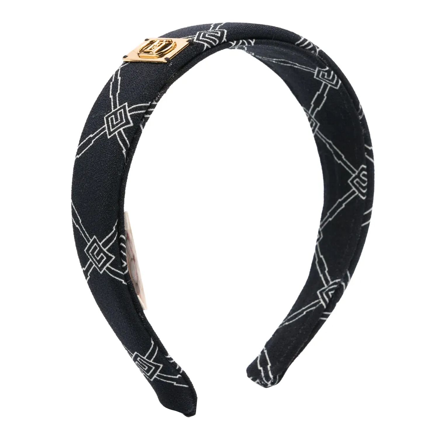 Girls Black Logo Headband, 1, hi-res