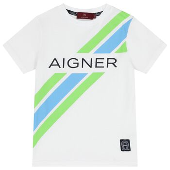Boys White Logo T-Shirt