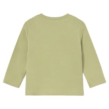 Younger Boys Green Dinosaur Long Sleeve Top