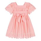Girls Pink Woven Dress, 1, hi-res
