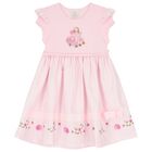 فستان بنات مخطط باللون الوردي والأبيض, 1, hi-res