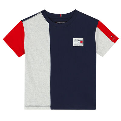 Boys Navy & Grey Logo T-Shirt
