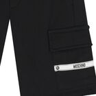 شورتات للأولاد بشريط شعار أسود, 2, hi-res