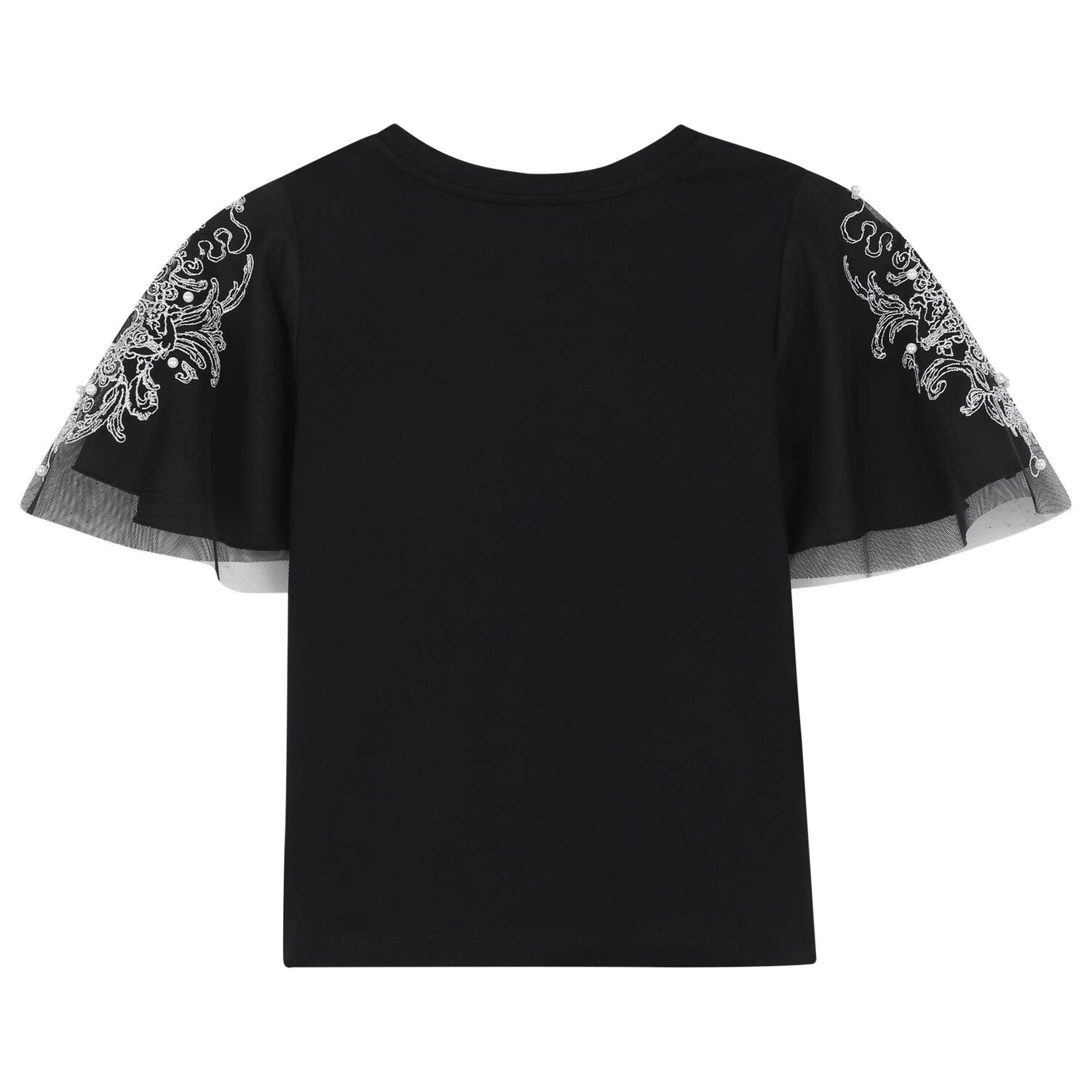 Girls Black Logo T-Shirt, 1, hi-res image number null