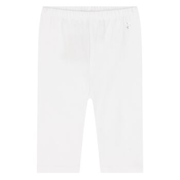 Younger Girls White Leggings