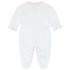 Baby Girls White Ruffled Babygrow, 1, hi-res