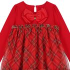 Girls Red Tartan Dress, 1, hi-res