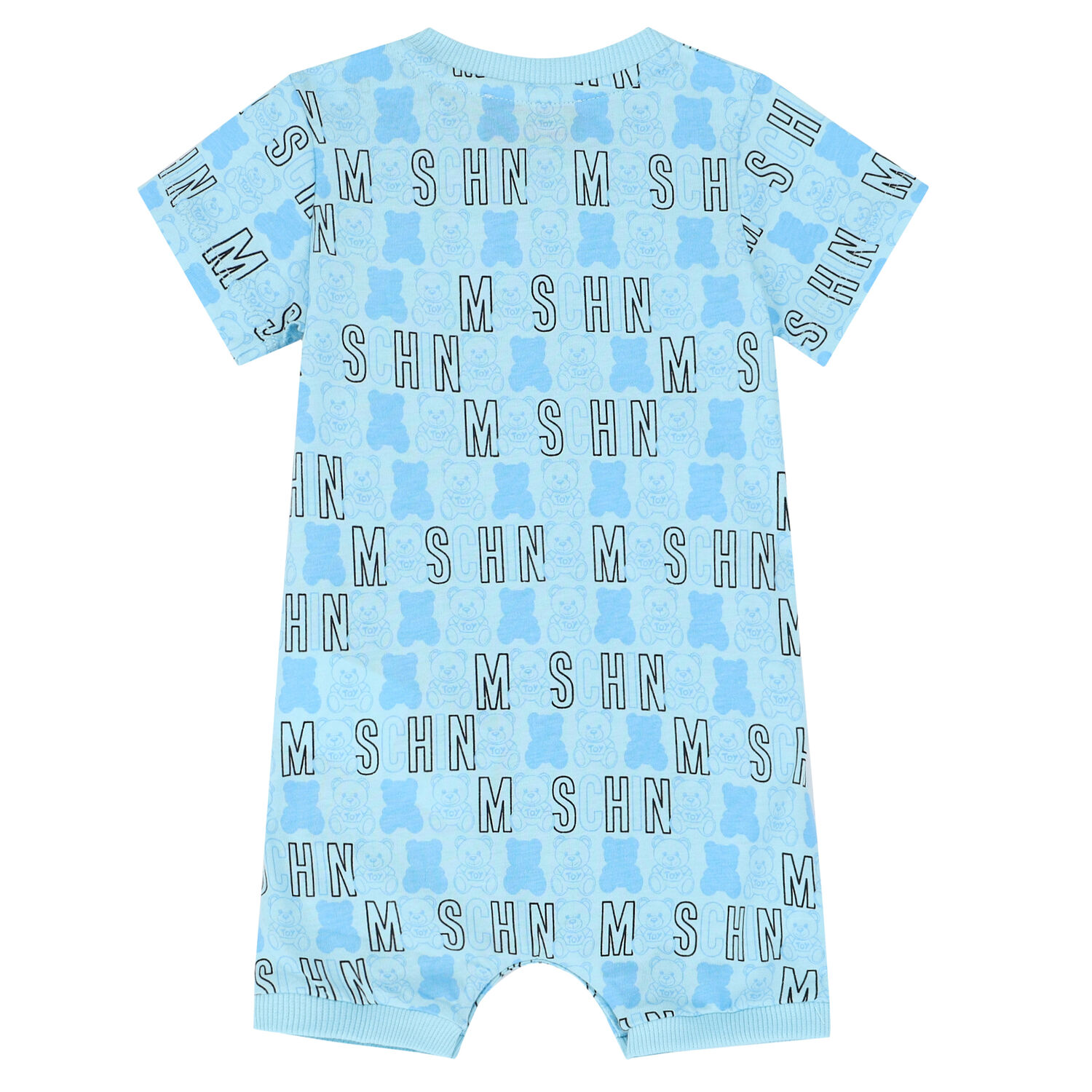 Baby Boys Blue Logo Romper, 2, hi-res