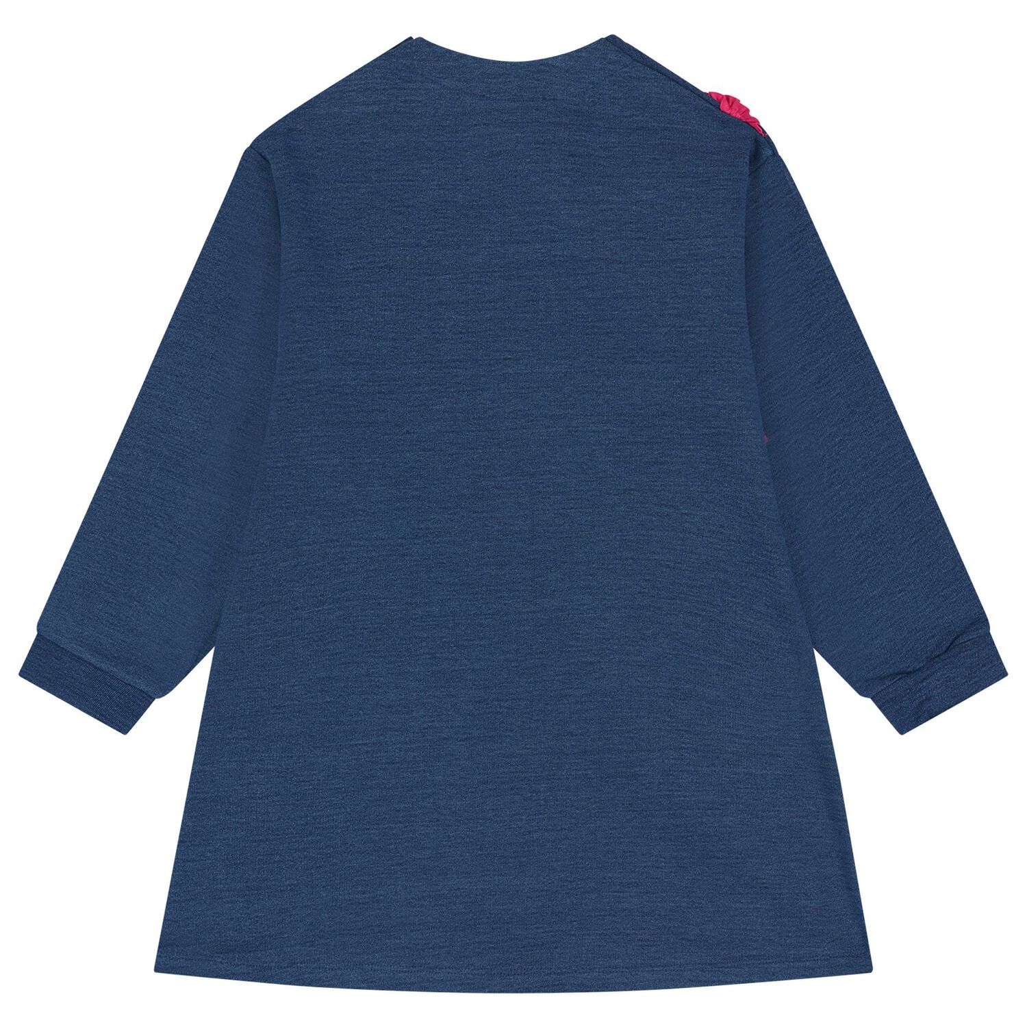 طقم فستان بطبعة قلب باللون الأزرق والوردي للفتيات, 1, hi-res