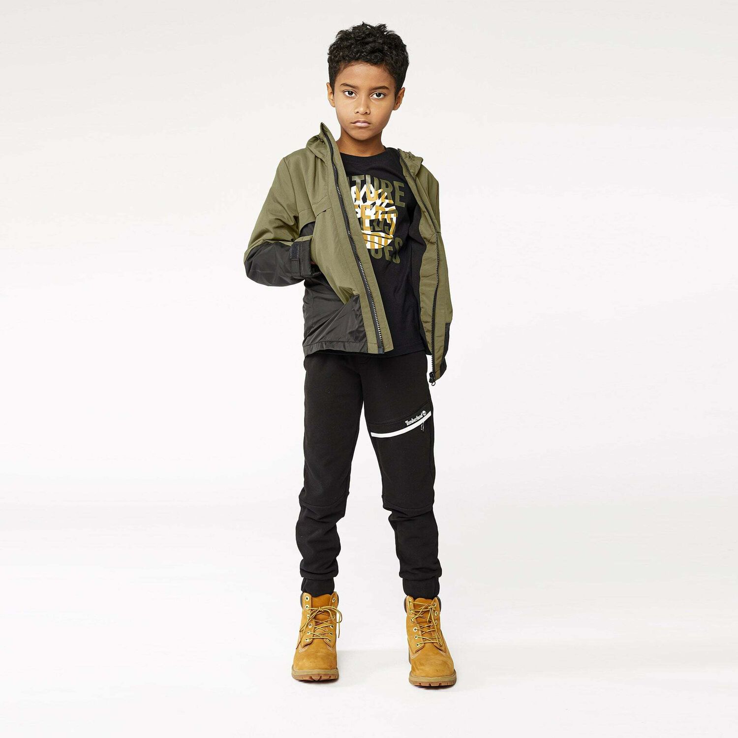 Boys Black Logo Joggers, 1, hi-res