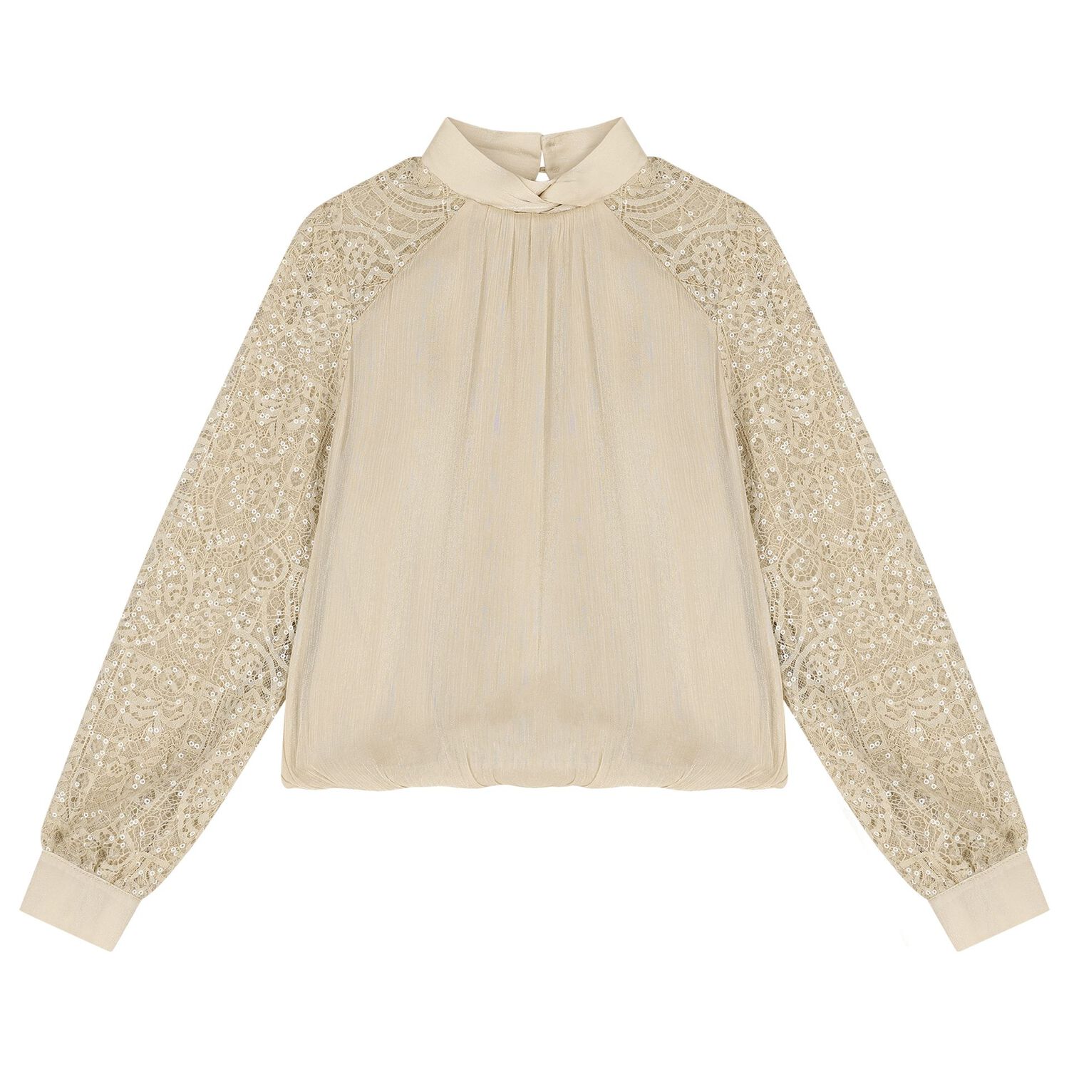 Girls Beige Embellished Trouser Set, 1, hi-res