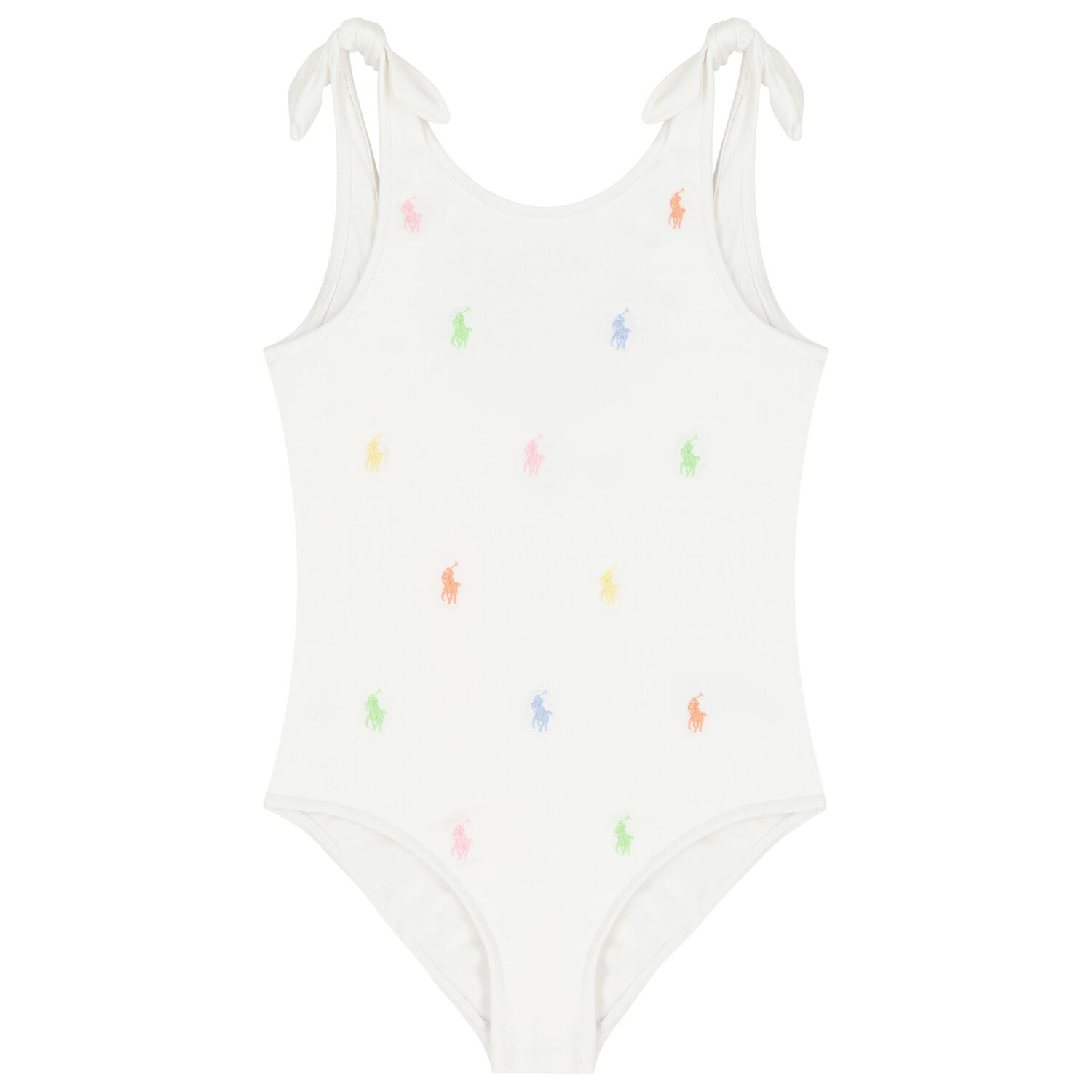 Girls Ivory Pony Logo Swimsuit, 1, hi-res image number null