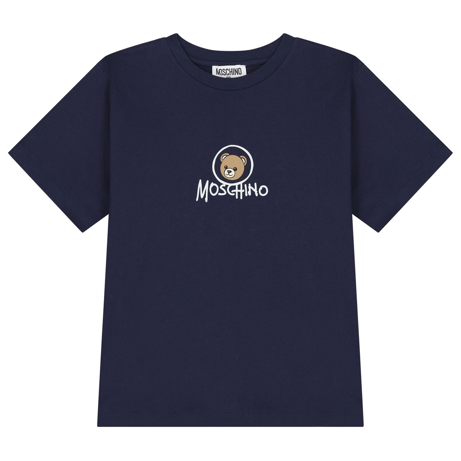 Navy Blue Teddy Bear Logo Long Sleeve Top, 2, hi-res