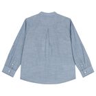 طقم أولاد شورت باللون العاجي والأزرق, 1, hi-res