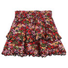 Girls Floral Printed Layered Skirt, 1, hi-res
