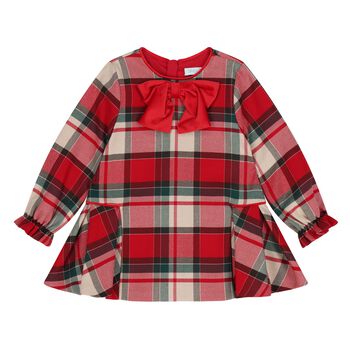 Younger Girls Red Tartan Dress