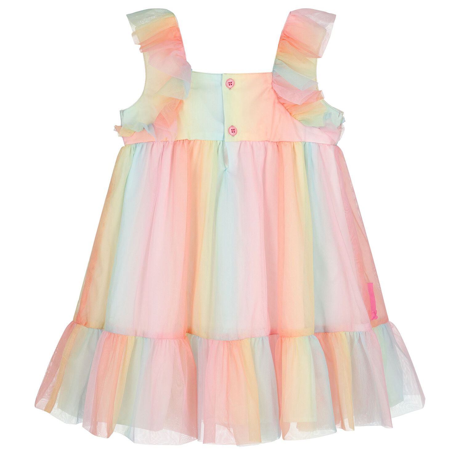 Girls Multi-Coloured Tulle Dress, 1, hi-res