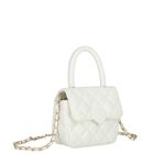 Girls Ivory Heart Quilted Handbag, 1, hi-res