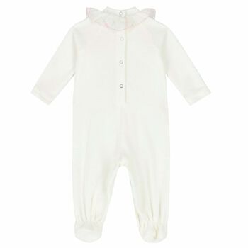 Baby Girls Ivory Bear Babygrow