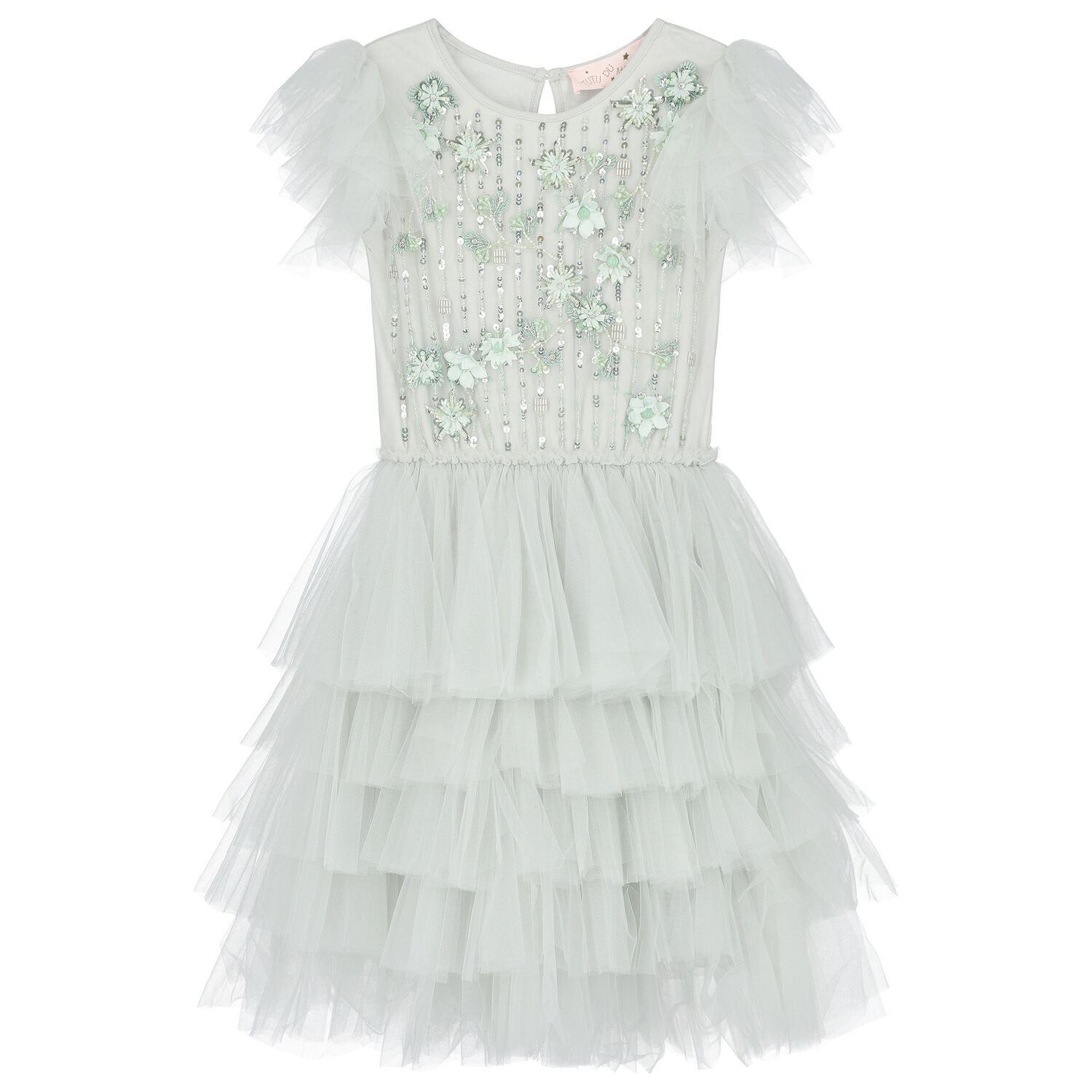 Girls Green Embellished Tutu Dress, 1, hi-res image number null