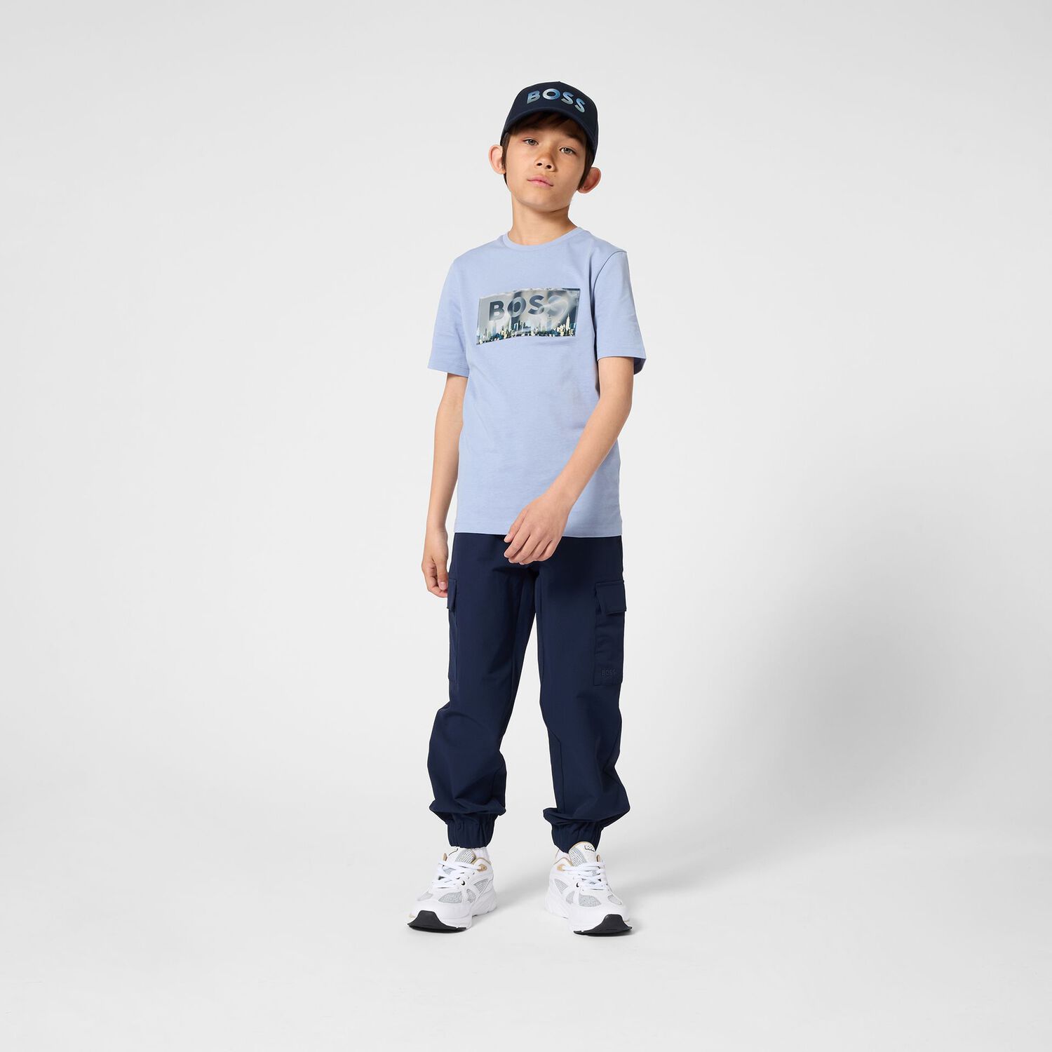 Boys Blue Logo T-Shirt, 1, hi-res