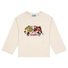 Beige Tiger & Friend Logo Long Sleeve Top, 1, hi-res