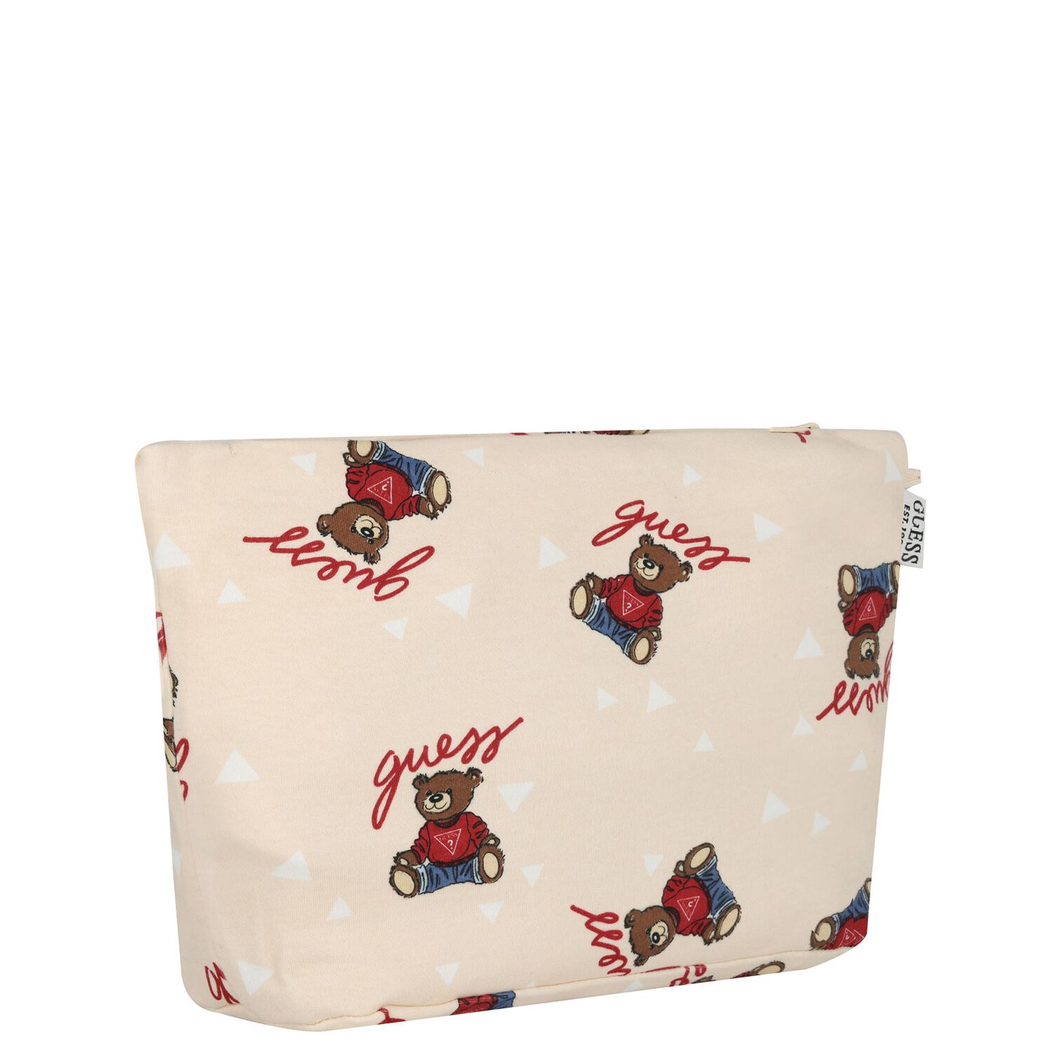 Beige & White Teddy Bear Logo Baby Bodysuit Set, 4, hi-res