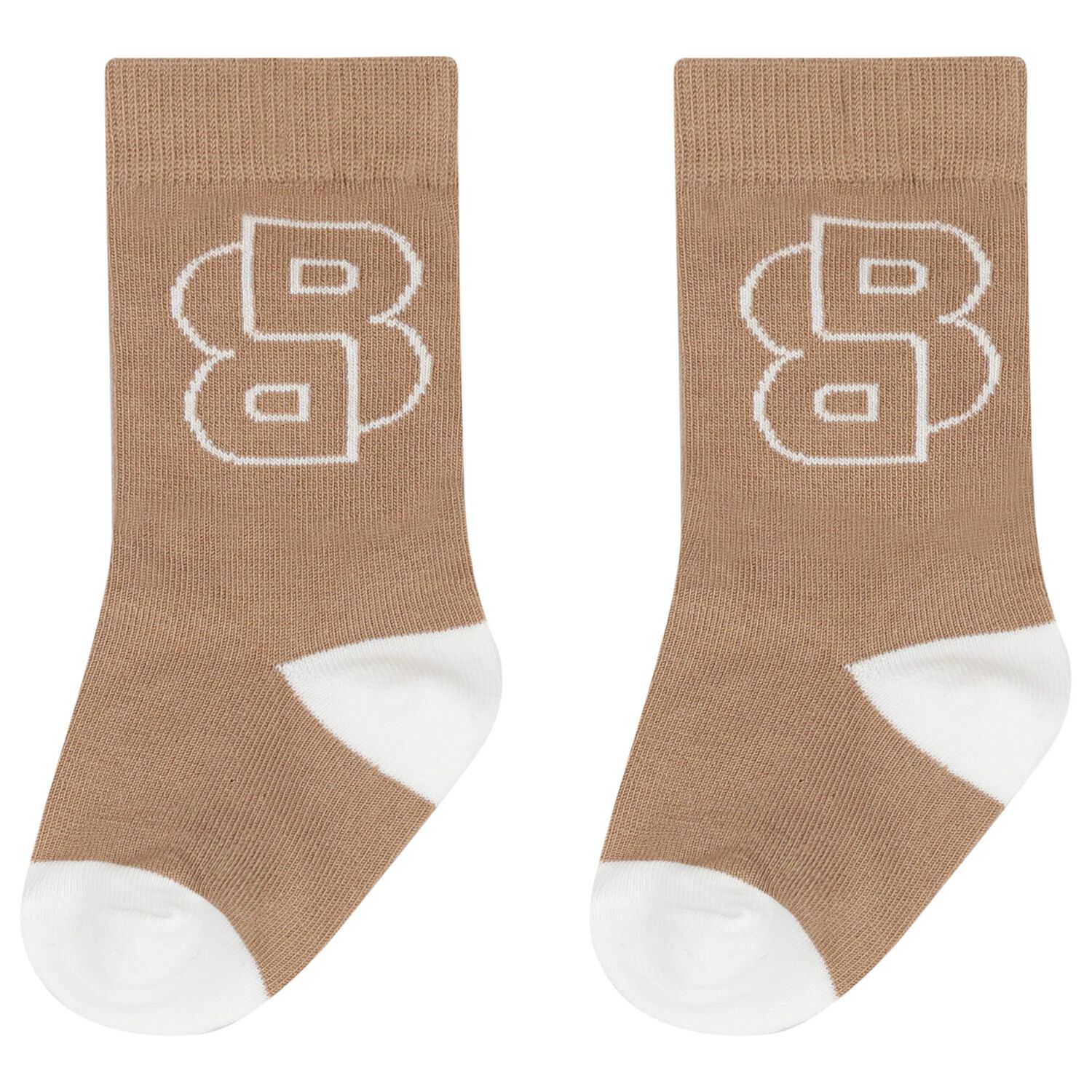 Younger Boys White, Beige & Black Socks ( 3-Pack ), 1, hi-res