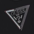 Girls Black Embellished Logo T-Shirt, 3, hi-res