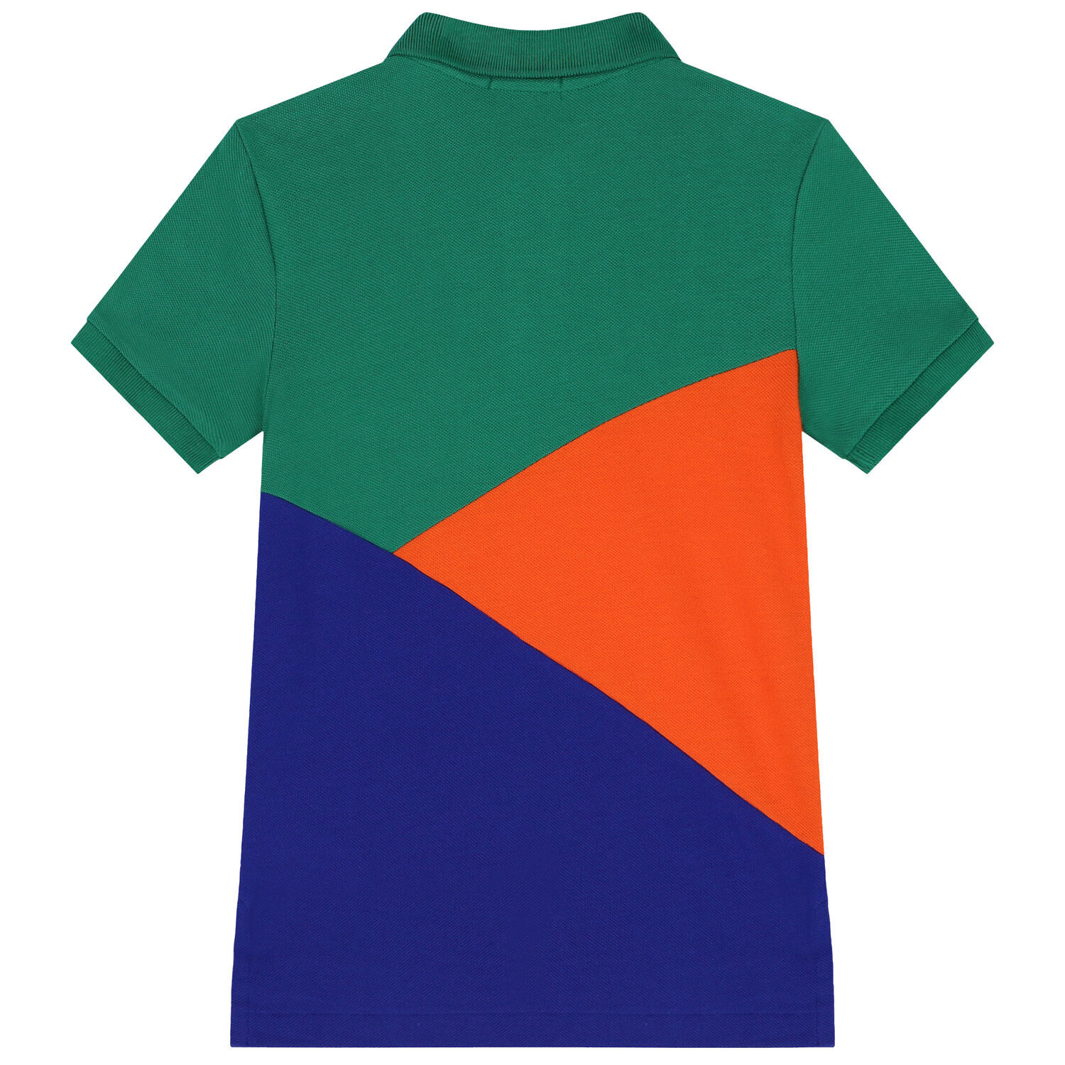 Boys Green, Orange & Blue Logo Polo Shirt, 2, hi-res
