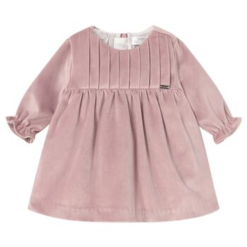 Baby Girls Pink Velvet Dress