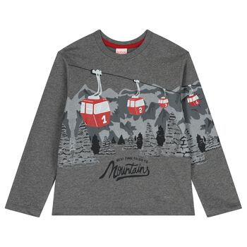 Boys Grey Mountain Long Sleeve Top