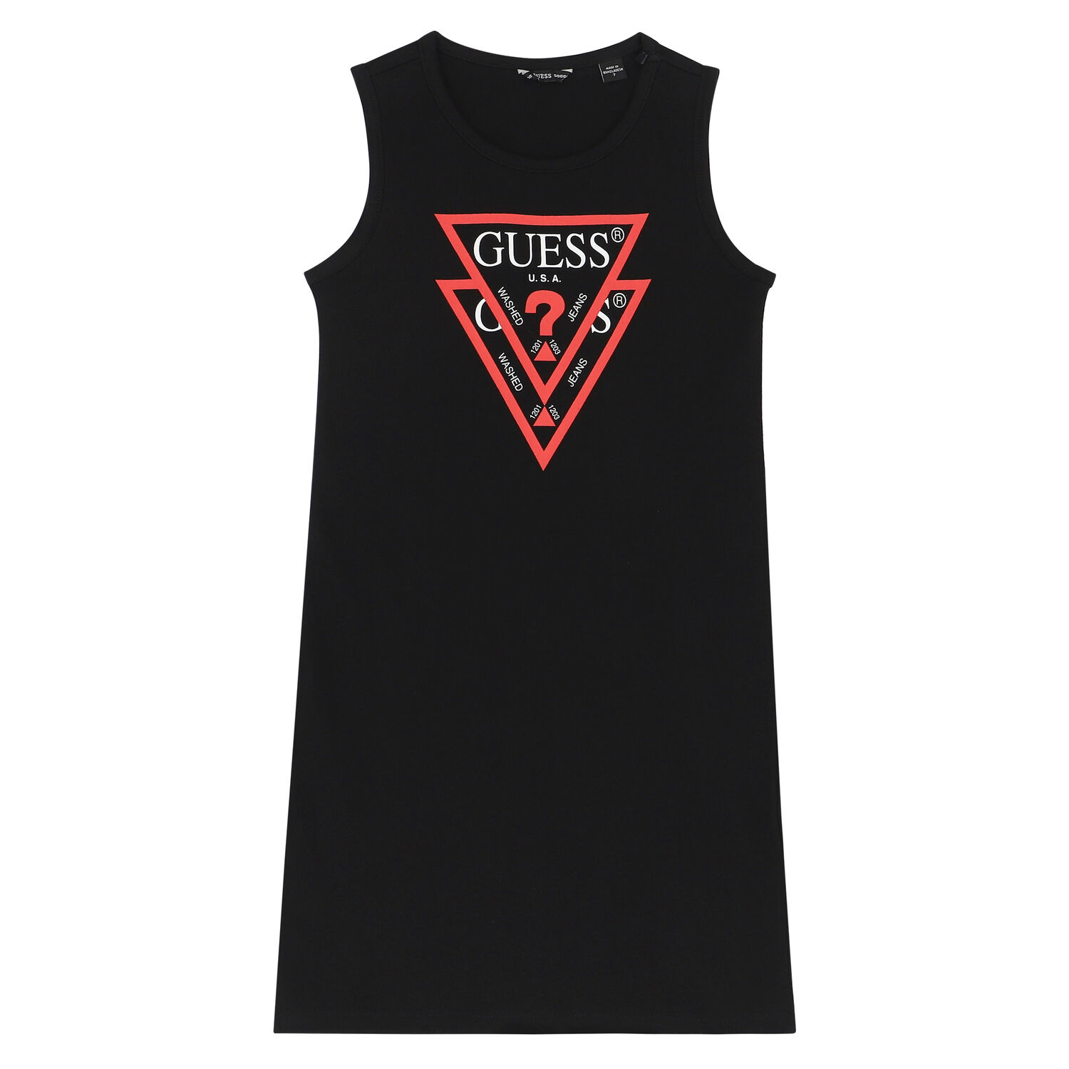 Girls Black Logo Dress, 2, hi-res image number null