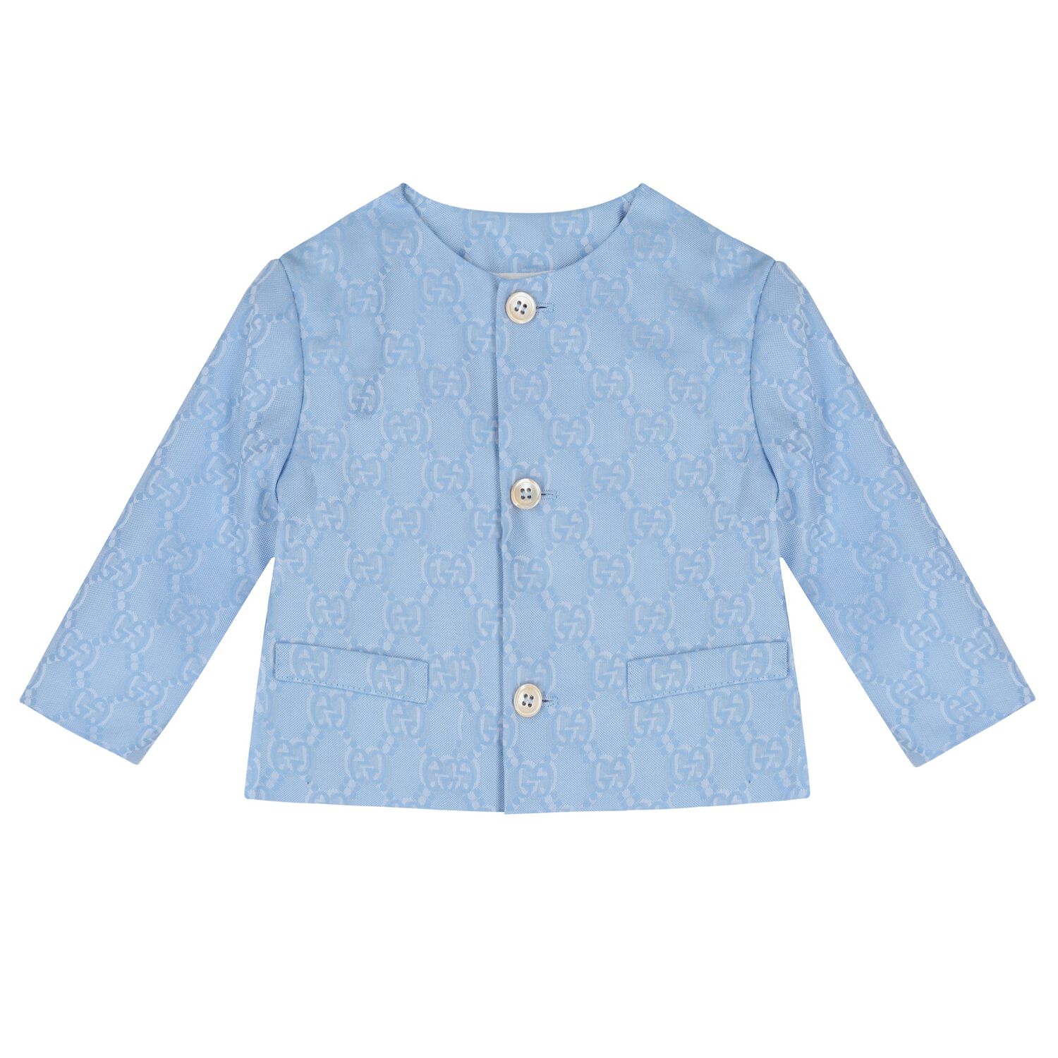 Blue GG Logo Baby Jacket, 1, hi-res image number null