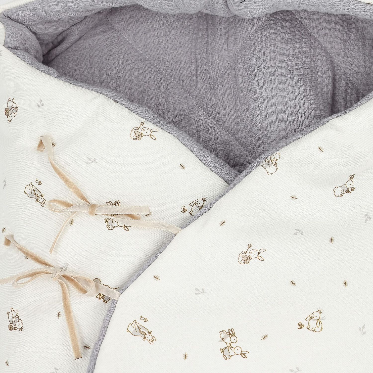 Ivory & Grey Baby Reversible Hooded Nest, 2, hi-res