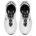 White & Black Logo Trainers, 1, hi-res