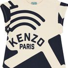 فستان بنات بالشعار باللون العاجي, 1, hi-res