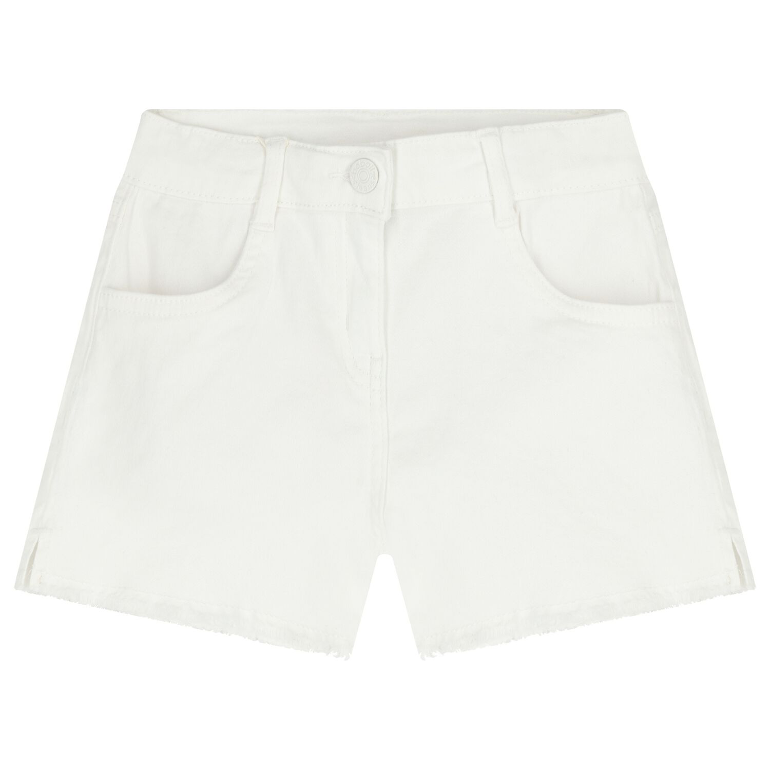 Girls White Shorts, 1, hi-res
