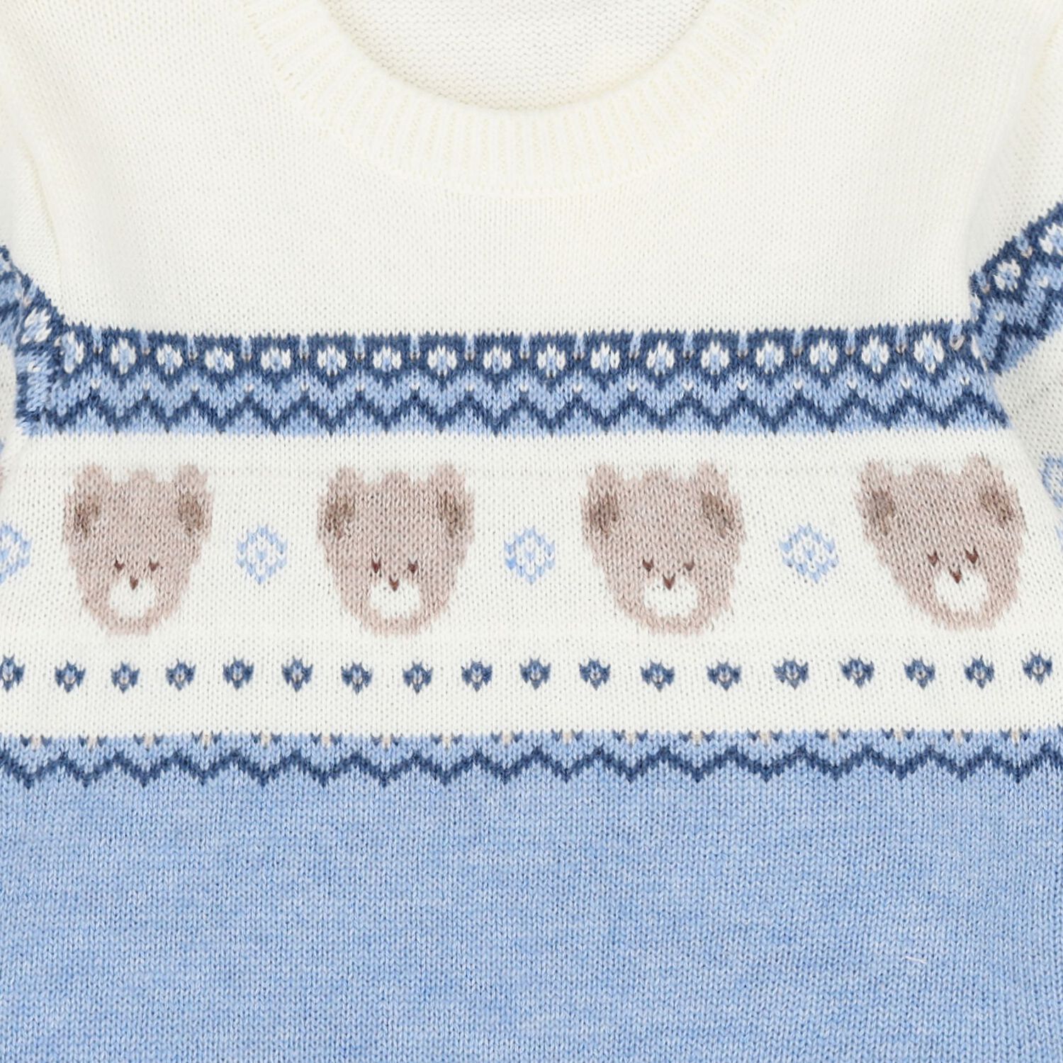 Younger Boys Blue & Ivory Teddy Bear Trouser Set, 1, hi-res