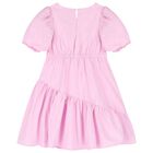 Girls Pink Flared Dress, 1, hi-res