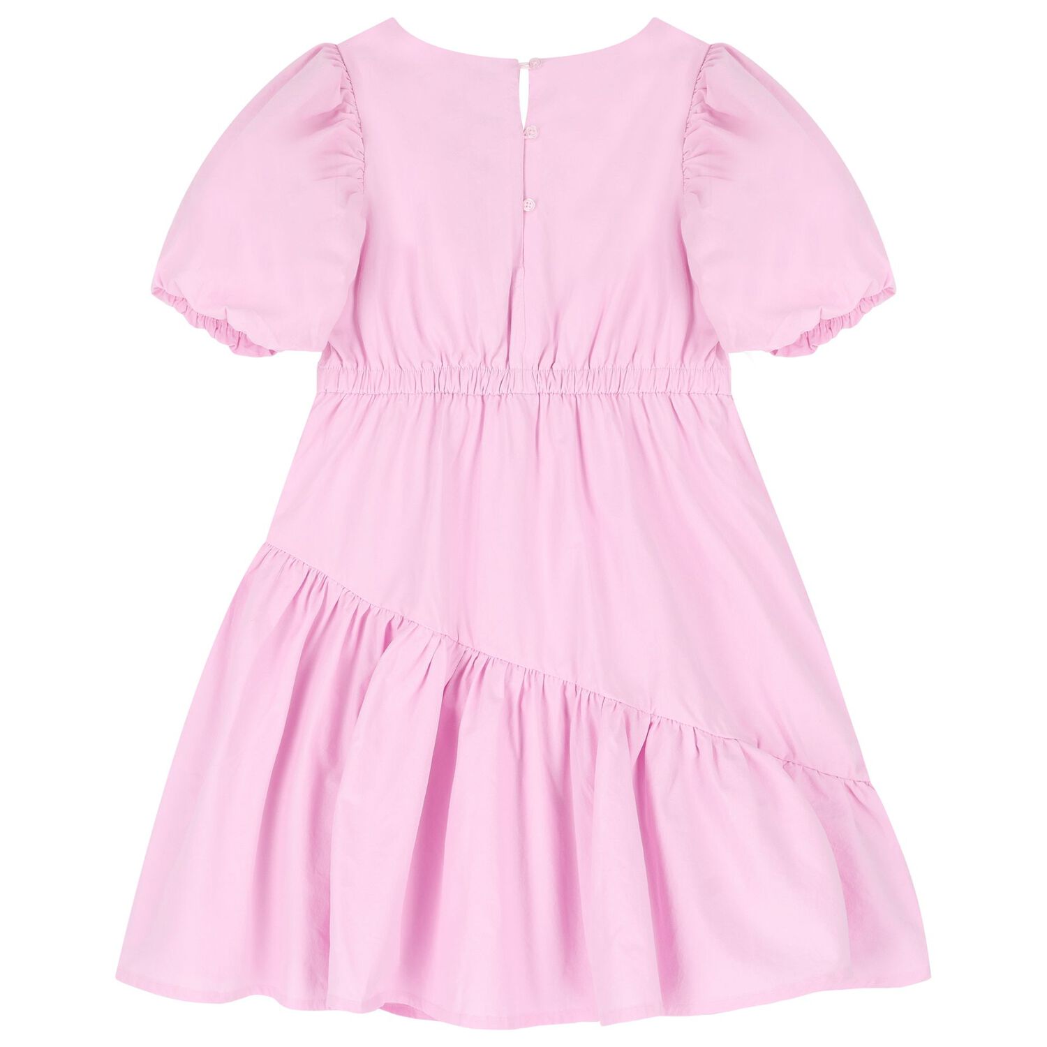 Girls Pink Flared Dress, 1, hi-res