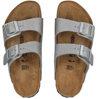 Girls Sparkling Silver Arizona Sandals