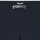 Girls Navy Blue Logo Leggings, 1, hi-res